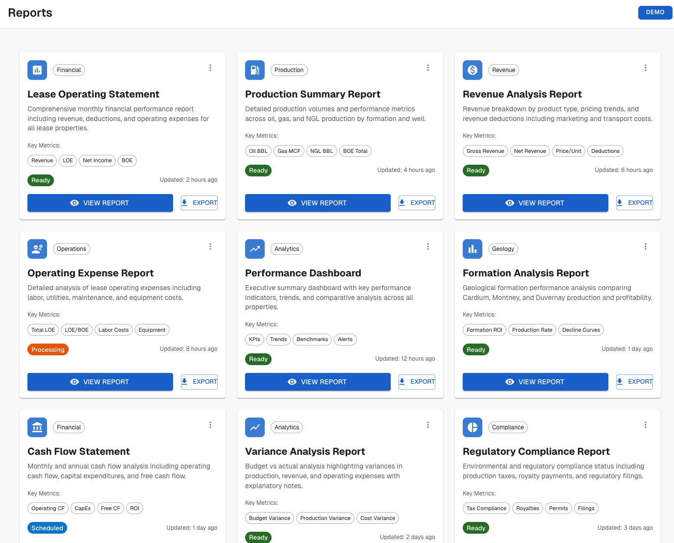 Reports Section